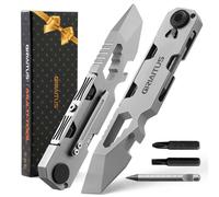 Gifts for Men Camping Essentials 10IN1 Multi Tool EDC Pry Bar Camping Accessories with Bi-Directional Ratchet Screwdriver Everlasting Pen Wrenches Crowbar Bottle Openers Christmas Gifts