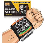 Gifts for Men Christmas Stocking Stuffers, Magnetic Wristband, Cool Gadgets for Men Women Dad Husband Boyfriend Him, Tool Belts with 15 Strong Magnets for Holding Screws, Nails, Wrenches, Drill Bits