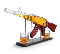 Gifts for Men Dad, ELERGIFTS Gun Whiskey Decanter Set-AK47, 25 oz Large Liquor Decanter with Shot Glass, Cool Anniversary Birthday Gifts for Him Husband, Personalized liquor dispenser for Home Bar