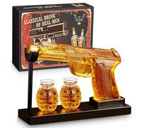 Gifts for Men Dad Fathers Day, Unique Anniversary Birthday Gift for Him Husband, 9 Oz Whiskey Decanter Set with 2 Oz Shot Glasses, Cool Military Presents liquor dispenser for Home Bar Man Cave