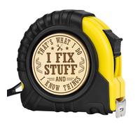 Gifts for Men Dad Husband Grandpa Uncle Tape Measure, Birthday Christmas Fathers Day Woodworker Carpenter Tool Gifts, That's What I Do I Fix Stuff and I Know Things Engraved Tape Measure 10 FT