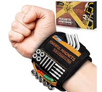 Gifts for Men Dad Magnetic Wristband - Cool Tools Gadgets for Men Personalised Gifts Xmas Christmas Stocking Fillers Birthday Presents, Wrist Band Accessories Organiser Belt Holder Nails Bolts Screws