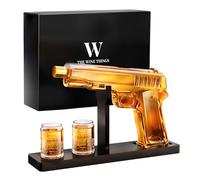 Gifts for Men Dad, The Wine Things 10.1 Oz Whiskey Decanter Set with 2 Glasses, Unique Dad Birthday Gift Ideas from Daughter Son, Personalized Liquor Dispenser for Liquor Scotch Bourbon Vodka