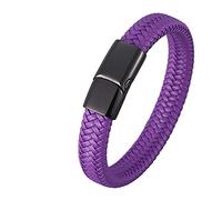 Gifts for Men Men's Bracelet Bracelets Men's Engraving Woven Bangle Men's Bracelet Stainless Steel with Magnetic Clasp