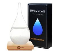 Gifts for Men Storm Glass Weather Forecaster,Birthday Gifts for Her Him,Weather Glass Snow Globe r Unique Cool Gifts for Women/Men,Home Deco Water Drop Glass Barometer Weather Predictor(L)