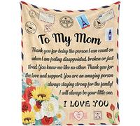 Gifts for Mom, Birthday Gifts for Mom, Blanket to My Mom Gift from Daughter Son, Mom Blanket for Mom Valentines Day, Lightweight Warm Soft Cozy Flannel Fleece Throw Blanket for Mothers, 130x150cm