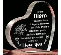 Gifts for Mom,Christmas Gifts Birthday Gifts for Mom,Mother in Law from Daughters Son,Best Mother's Day Valentines Day Acrylic Heart Gifts for Mom