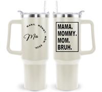 Gifts for Mom Mama Mommy Mom Bruh 40 oz Tumbler with Handle Coffee Mug Drinking Cup Mothers Day Birthday Christmas Gifts from Daughter Son