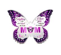 Gifts for Mom Unique Gift Ideas for Mom's Birthday 4x3 Inch Butterfly Shape Acrylic Memory Gifts Christmas Thanksgiving Mother's Day Anime (D A)