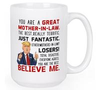 Gifts for Mother in Law, Trump Mother in Law Mug, Mother in Law Mothers Day Christmas Birthday Gifts from Daughter Son in Law, Future Mother in Law Gifts, Funny Mother-in-Law Mug 11oz