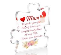 Gifts for Mum - Acrylic Block Puzzle Mum, Touching Sayings Engraved Mum Birthday Gifts, Birthday Christmas Mothers Day Gift for Mum/Step-Mum from Daughter & Son (For Mum)