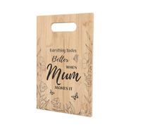 Gifts for Mum Birthday Gifts Bamboo Cutting Board 29.5x19.5cm, Mother Birthday Presents for Mum from Daughter Son, Unique Kitchen Presents for Her on Christmas Mothers Day, Meaningful Mam Gift