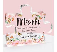 Gifts for Mum - Birthday Gifts for Mum Acrylic Block Puzzle, Touching Sayings Engraved Mum Birthday Gifts, Mum Gifts from Daughter Plaque, 3.3 * 3.9 * 0.6 inches.