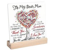 Gifts for Mum, Birthday Gifts for Mum from Daughter Son, Wooden Table Sign Mum Christmas Gifts，Mothers Day Gifts for Best Mum