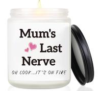 Gifts for Mum from Daughter Son - Birthday Candles Funny Mum Gift for Woman Wife, Mom's Last Nerve Lavender Scented Candles Presents for Mummy Stepmum, Mother in Law