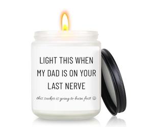 Gifts for Mum from Daughter Son, Lavender Scented Candle Gift for Mum, Funny Mum Candle with “Light This When My Dad is On Your Last Nerve”,Best Mum Birthday Gifts for Mum Stepmum Grandma