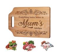 Gifts for Mum Handmade Engraved Cutting Board, Mothers Birthday Gifts Kitchen Presents Christmas for Mother, Grandma, Wife