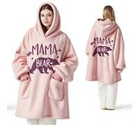 Gifts for Mum, Mama Bear Wearable Blanket Hoodie - Birthday Gifts for Mum from Daughter Son (A)