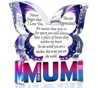 Gifts for Mum, Mothers Day Gifts, Mum Gifts from Daughter Son, Beautiful Butterfly-shaped Acrylic Plaque, Best Mum Gifts, Unique Birthday Presents for Mum, Mothers Day Gifts
