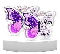 Gifts for Mum on Her Birthday Butterfly Gifts Butterfly Shape Acrylic Plaque Present for Mum Birthday Gifts from Daughter Son on Christmas Valentines Mothers Day Best Mum Gifts