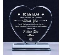 Gifts for Mum, Unique Crystal Engraved Mum Gift from Daughter Son, Mum's Birthday for Her, Present for My Best Mama on Christmas Valentines Mothers Day