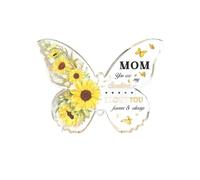 Gifts for Mum Unique Gift Ideas for Mom's Birthday 4 x 3 Inch Butterfly Shape Acrylic Memory Gifts Christmas Thanksgiving Mother's Day Anime (A A)