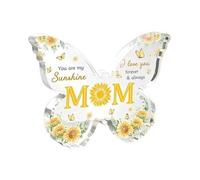Gifts for Mum Unique Gift Ideas for Mom's Birthday 4 x 3 Inch Butterfly Shape Acrylic Memory Gifts Christmas Thanksgiving Mother's Day Anime (B A)