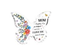 Gifts for Mum Unique Gift Ideas for Mom's Birthday 4 x 3 Inch Butterfly Shape Acrylic Memory Gifts Christmas Thanksgiving Mother's Day Anime (EA)