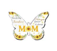 Gifts for Mum Unique Gift Ideas for Mom's Birthday 4x3 Inch Butterfly Shape Acrylic Memory Gifts Christmas Thanksgiving Mother's Day Anime (C A)