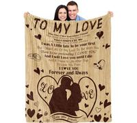 Gifts for My Love To My Love Blanket for Wife Husband Boyfriend Girlfriend Couple Romantic Fleece Flannel Throw Blankets Gift for Anniversary Marriage Valentine Lover Hubby Wifey Women Men 130x152 cm