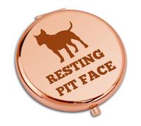 Gifts for Pitbull Dog Mum Travel Compact Pocket Makeup Mirror Pitbull Lovers Owners Birthday Gifts Dog Owners Pet Mom Pitties Lovers Gift friends Daughter Aunt Sister Christmas Graduation Gift