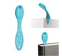 Gifts for Readers & Writers Book Light, Clip On Reading Light for Bed, 2in1 Flexilight & Bookmark, Small & Lightweight with a Soft Glow, 2 Batteries Included, Blue Words