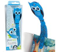 Gifts for Readers & Writers Book Light for Kids, Clip On Reading Light for Bed, 2in1 Flexilight Pals & Bookmark, Small & Lightweight with a Soft Glow, 2 Batteries Included, Owl