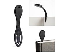 Gifts for Readers & Writers Bookmark Reading Light Black -2in1 Clip On Bookmark Mini Book Light for Reading Night in Bed, Battery Operated Travel LED Book Lights, Flexible 8 Lumen Lights
