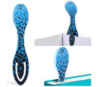 Gifts for Readers & Writers Bookmark Reading Light Blue Digital -2in1 Clip On Bookmark Mini Book Light for Reading Night in Bed, Battery Operated Travel LED Book Lights, Flexible 8 Lumen Lights