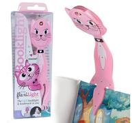 Gifts for Readers & Writers Bookmark Reading Light Cat Pink - 2in1 Clip On Bookmark Kids Book Light for Reading Night in Bed, Travel Cute Book Lights, Flexible 8 Lumen LED Lights