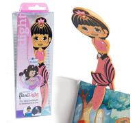 Gifts for Readers & Writers Bookmark Reading Light Mermaid Pink - 2in1 Clip On Bookmark Kids for Reading Night in Bed, Travel Cute s, Flexible 8 Lumen LED Lights for Books