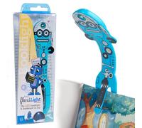 Gifts for Readers & Writers Bookmark Reading Light Robot Blue - 2in1 Clip On Bookmark Kids for Reading Night in Bed, Travel Cute s, Flexible 8 Lumen LED Lights for Books