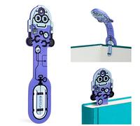 Gifts for Readers & Writers Bookmark Reading Light Robot Purple - 2in1 Clip On Bookmark Kids for Reading Night in Bed, Travel Cute s, Flexible 8 Lumen LED Lights for Books