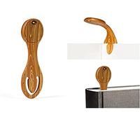 Gifts for Readers & Writers Bookmark Reading Light Wood -2in1 Clip On Bookmark Mini Book Light for Reading Night in Bed, Battery Operated Travel LED Book Lights, Flexible 8 Lumen Lights