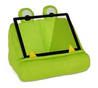 Gifts for Readers & Writers Kids Tablet Pillow Stand Holder Lap Soft iPad Stand Green- Kindle Lap Holder for Reading Book Pillow for Reading in Bed, Soft Machine Washable Book Cushion with Pocket