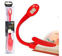 Gifts for Readers & Writers LED Book Light for Reading & Study, Portable Clip On 2-LED Reading Lamp, Travel Booklight for Kids & Adults, Eye-Caring Battery Operated Flexilight Xtra Red