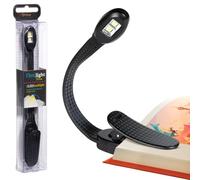 Gifts for Readers & Writers LED Book Light for Reading & Study, Portable Clip On 2-LED Reading Lamp, Travel Booklight for Kids & Adults, Eye-Caring Battery Operated Flexilight Xtra Black Dots