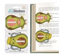 Gifts for Readers & Writers Linemarker Bookmark, 2 Pack Magnetic Bookmarks, Includes Line Finder Slit for Easy Line Tracking, Small & Cute Stationery, Book Page Holder, Reading Accessories, Avocado
