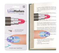 Gifts for Readers & Writers Linemarker Bookmark, 2 Pack Magnetic Bookmarks, Includes Line Finder Slit for Line Tracking, Small & Cute Stationery, Book Page Holder, Reading Accessories, Lips & Nails