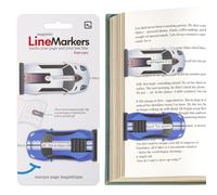 Gifts for Readers & Writers Linemarker Magnetic Bookmarks for Women & Men Fast Cars, Set of 2 Magnet Bookmark Clips, Magnetic Page Holder & Book Marker for Reading with Cute Bookmarks Designs