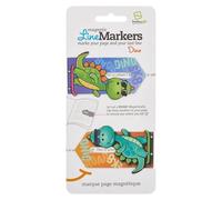 Gifts for Readers & Writers Linemarker Magnetic Bookmarks - Set of 2 | Page Holder Set | Book Holder Clips for Reading | Stylish Magnet Page Markers | Gift Idea for Readers, Book Lovers