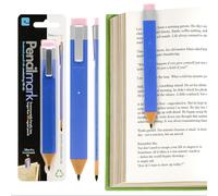 Gifts for Readers & Writers Pencil Bookmark & Page Marker - Slim Writing Tool & Stationery Accessory for Journal, Notebook, Planner, Book Annotations & Pencilmark Blue