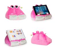 Gifts for Readers & Writers Tablet & Book Stand for Kids, Soft Reading Pillow, Book Holder with Pockets for Storage, Suitable for eReader/iPad/Kindle or Galaxy devices, Cuddly Reader Cat