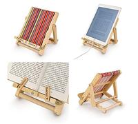 Gifts for Readers & Writers Wood Bookchair for iPad, Cookbook and Tablet, Multistrip